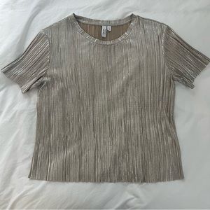 & Other Stories Gold Foil Top